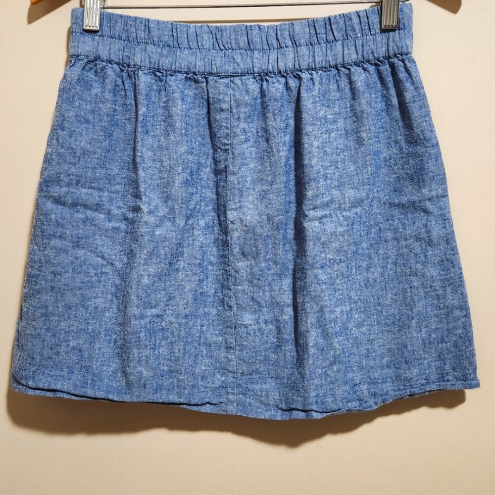 Loft Linen Blend Mini Skirt